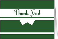 Elegant Blank Thank You Dark Green card