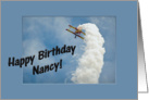 Happy Birthday Trick Airplane card