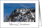Merry Christmas Snow Covered Mountain and Trees card