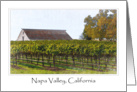 Napa Valley California Wine Country Vineyard and Barn Blank Note card