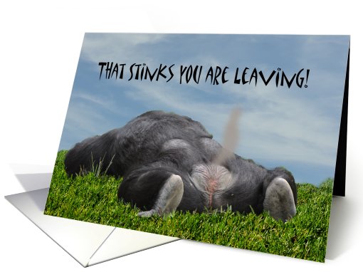 Funny Humorous Monkey Going Away Leaving card (727083)