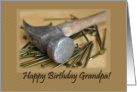 Hammer and Nails Happy Birthday Grandpa card
