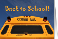 Back to School, Yellow School Bus card