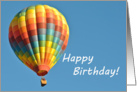 Colorful Hot Air Balloon Happy Birthday card