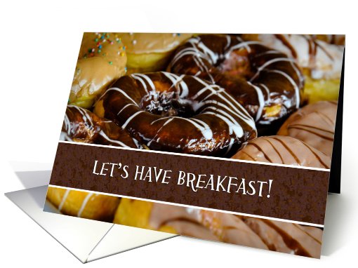 Let's Have Breakfast Donut Pastry Close Up card (731393)