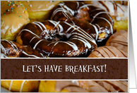 Let’s Have Breakfast Donut Pastry Close Up card