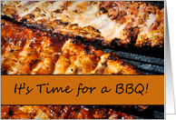 It’s Time for a BBQ Barbecue Grill Outdoor Invitation card