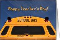 Happy Teacher’s Day Yellow School Bus Photograph card