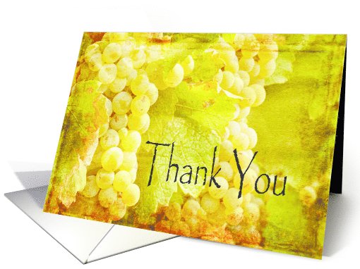 Green Grapes on the Vine Thank You Vintage card (745880)