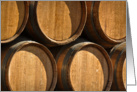 Wine Tasting Invitation with Aged Oak Wine Barrels card
