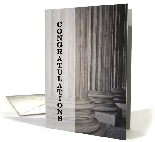 Congratulations on Graduating from Law School Pillars card (804058)