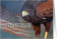 Thank you military for looking over United States hawk card