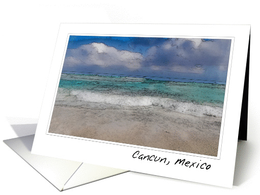 Cancun Mexico Beach Blank Note card (851438)