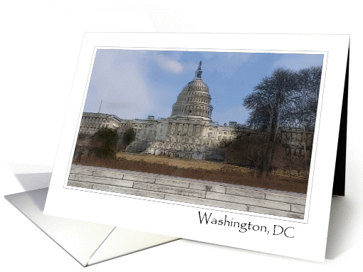 Washington DC Capitol Hill Blank Note card (851449)