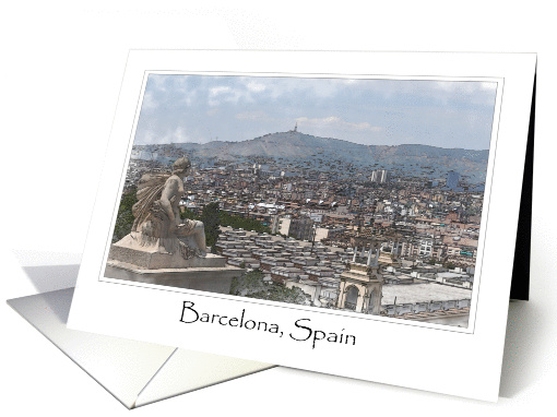 Barcelona Spain Sagrada Familia Church Tourist Destination card