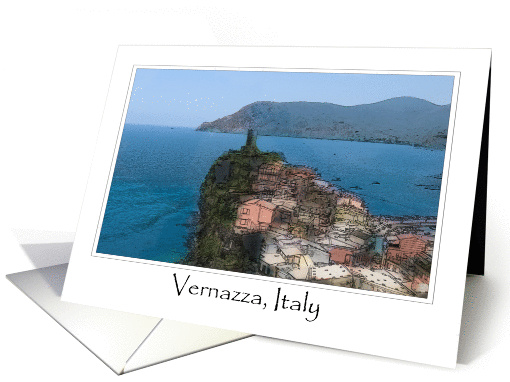 Vernazza, Italy Cinque Terre Tourist Destination Blank Note card