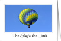 Encouragement, The Sky’s the Limit Hot Air Balloon card
