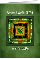 St. Patrick’s Day Everyone’s A Wee Bit Irish Kaleidoscope Shamrock card