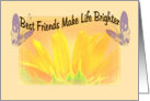 Best Friends Make Life Brighter Friendship Acknowledgement card