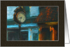 Main Street Clock Painting Anniversary Card