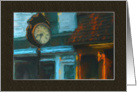 Main Street Clock Painting Missing You Card