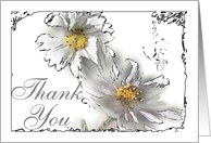 White And Yellow Flower Thank You Card