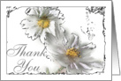 White And Yellow Flower Thank You Card