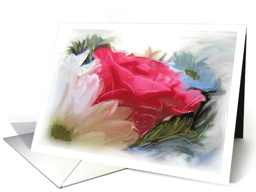 Happy Birthday Floral Painting card (718732)