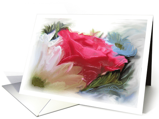 Get Well Soon Floral Painting card (718741)