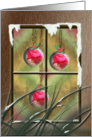 Happy Holidays Ornaments In Window card