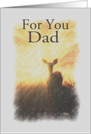 Deer Sunset Silhouette For You Dad Happy Father’s Day card