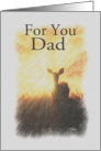 Deer Sunset Silhouette For You Dad Happy Father’s Day card