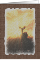 Deer Sunset Silhouette Happy Birthday To A Great Guy card