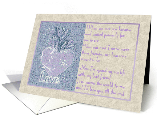 Happy Anniversary Spouse Pink Heart And Roses Love Verse card (735395)