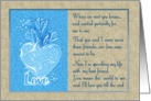 Blue and White Love Heart and Roses Spending My Life With My Best Friend Happy Anniversary card