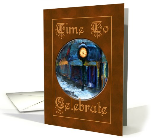 Happy Birthday Main Street Clock Time To Celebrate You card (735940)