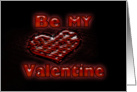Be My Valentine Lighted Neon Look Heart card