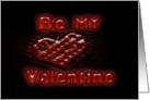 Be My Valentine Lighted Neon Look Heart card