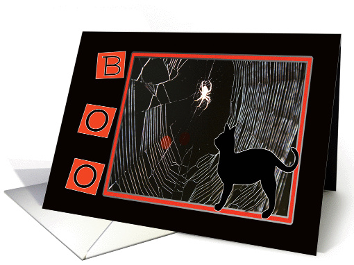 Happy Halloween Boo Spider card (861623)