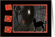 Happy Halloween Boo Spider card