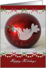 Happy Holidays, Peace Ornament card