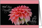 With Love Daughter on your Birthday, Pink Dahlia card
