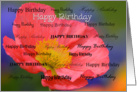 Happy Birthday Fonts, Pink Poppy card