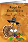 1st Thanksgiving Great Nephew, Turkey card
