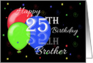 Happy 25th Birthday Brother, Reflection, Balloons card