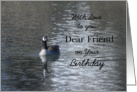 Dear Friend Birthday, Goose in Water card