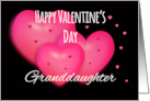 Granddaughter Valentine’s Day Pink Hearts card