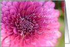 Beautiful Aunt on Mother’s Day, Dahlia card