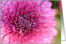 Beautiful Sister on Mother’s Day, Dahlia card