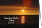 Uncle Birthday, Sunset card